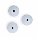 Perles en silicone ovales 15 mm gris clair
