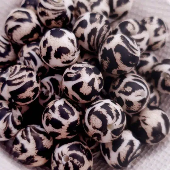 Luipaard Panter Print Siliconen Origineel Kralen close up