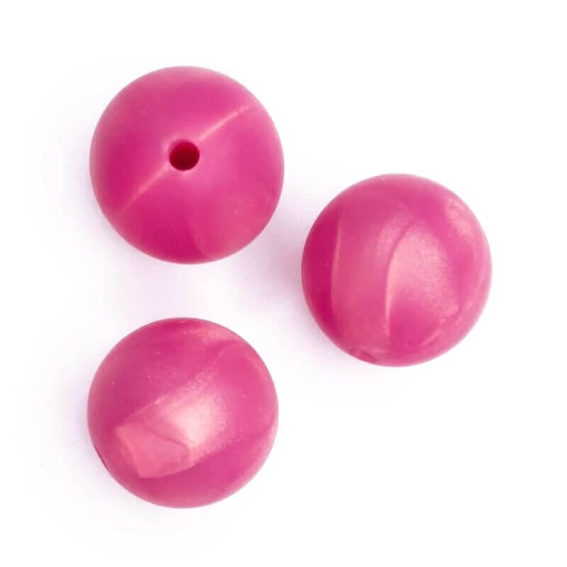 Silicone beads 16 mm rose gold