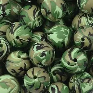 Camouflage print kralen 20, 16 en 12 mm
