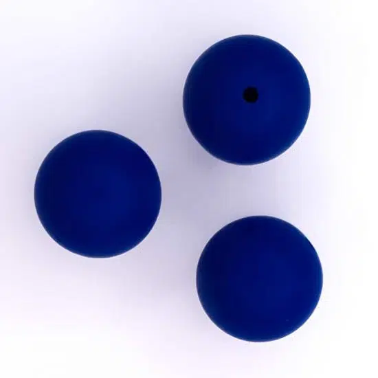Siliconen kralen 20 mm navy blauw