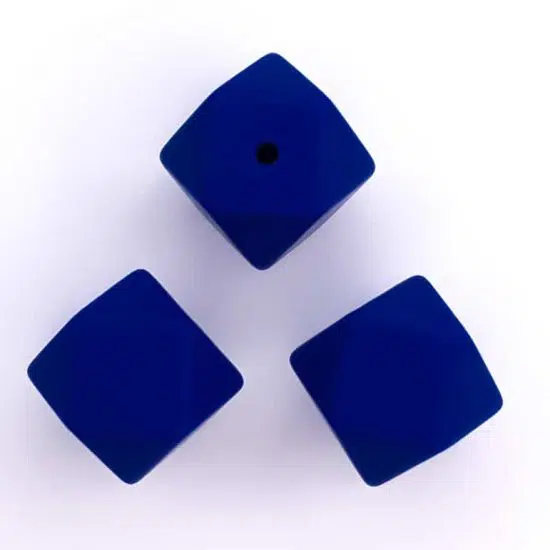 Siliconen kralen navy blauw 17 mm hexagon