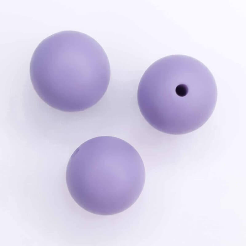 Silicone beads 16 mm violet bpa free