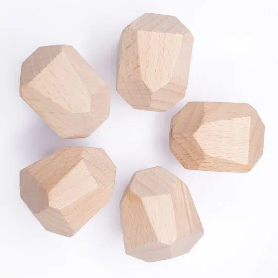 Beuken hout kraal rotsblok 20 x 30 mm