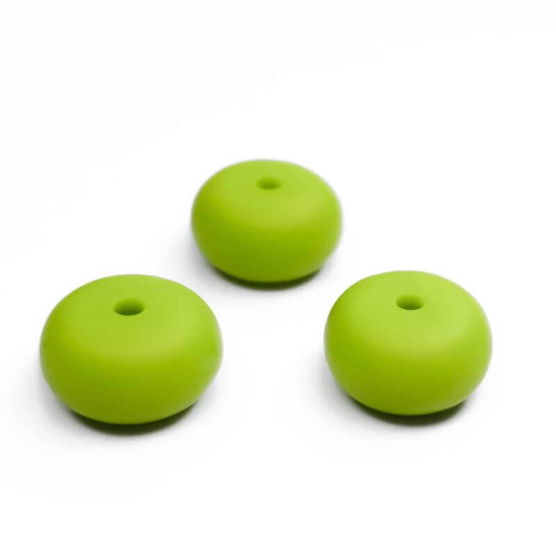 Silicone beads abacus apples green bpa free childproof teething ring pram string ce certified