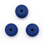 Siliconen kralen abacus navy blauw bpa vrij bijtring speenkoord wagenspanner kindveilig