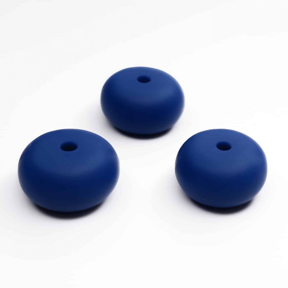 Siliconen kralen abacus navy blauw bpa vrij bijtring speenkoord wagenspanner