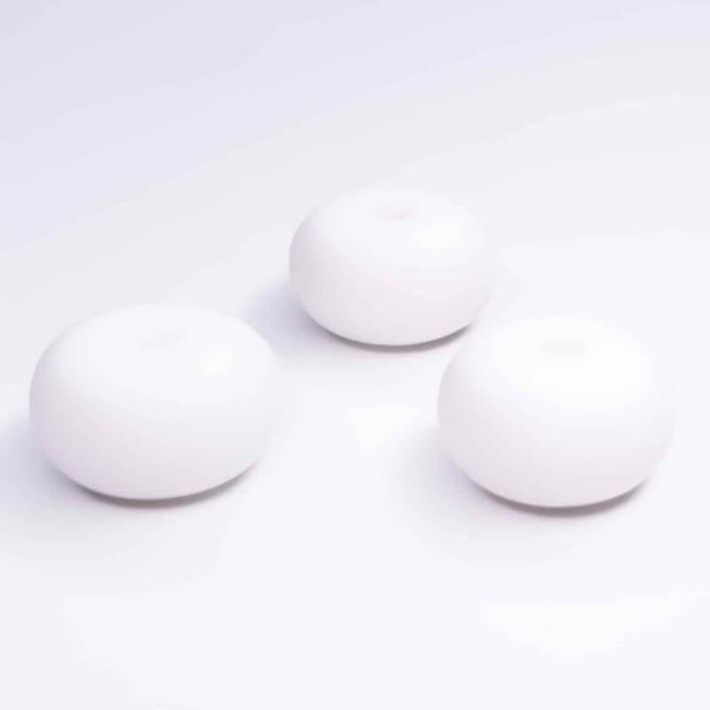 Silicone beads abacus white wagon pusher