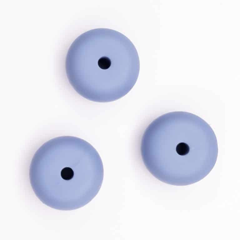 Siliconen kralen abacus poeder blauw bpa vrij bijtring speenkoord wagenspanner
