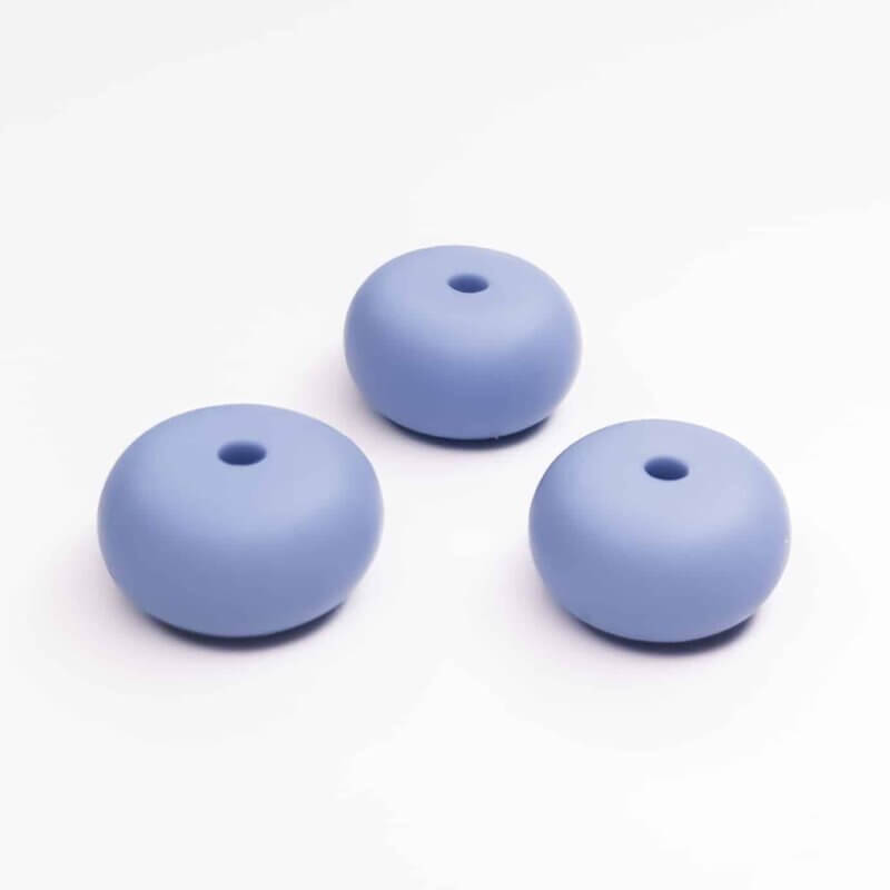 Perles en silicone abacus bleu poudre bpa free anneau de dentition tétine sucette sécurité enfant