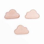 Houten kralen wolk mini bijtfiguur wolk