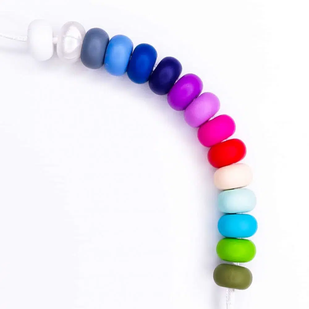 Siliconen kralen abacus 14 mm