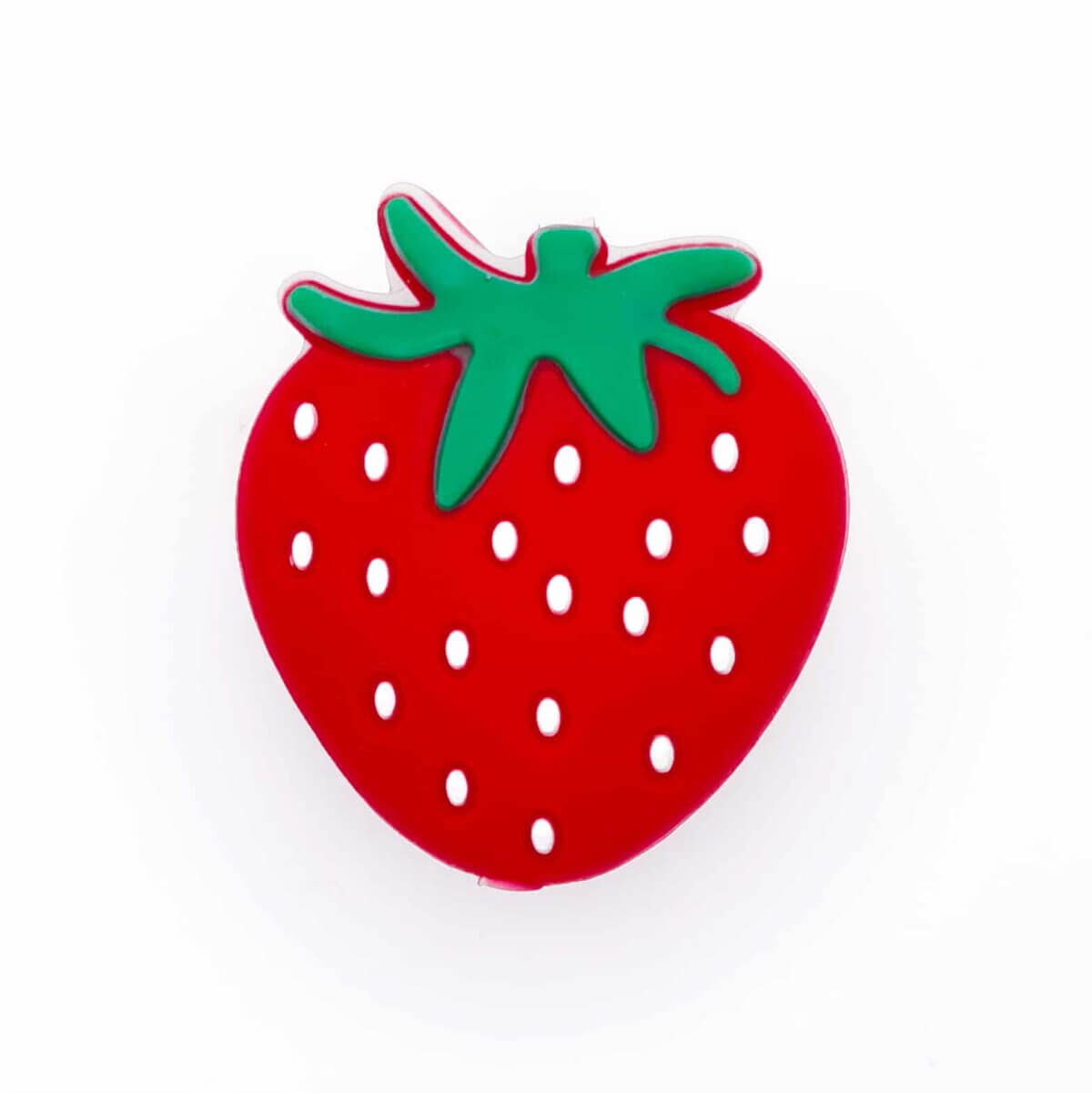 Kleurcode: Rood - Type: Siliconen kralen aardbei - Formaat: 24 mm x 25 mm - Verkocht per stuk - BPA-, Ftalaten-, Lood-, PVC- en Gif-vrij - CE-gecertificeerd - Medische kwaliteit siliconen kralen - Koelbaar in de koelkast - Vaatwasser bestendig Jootjes Haakcadeautjes