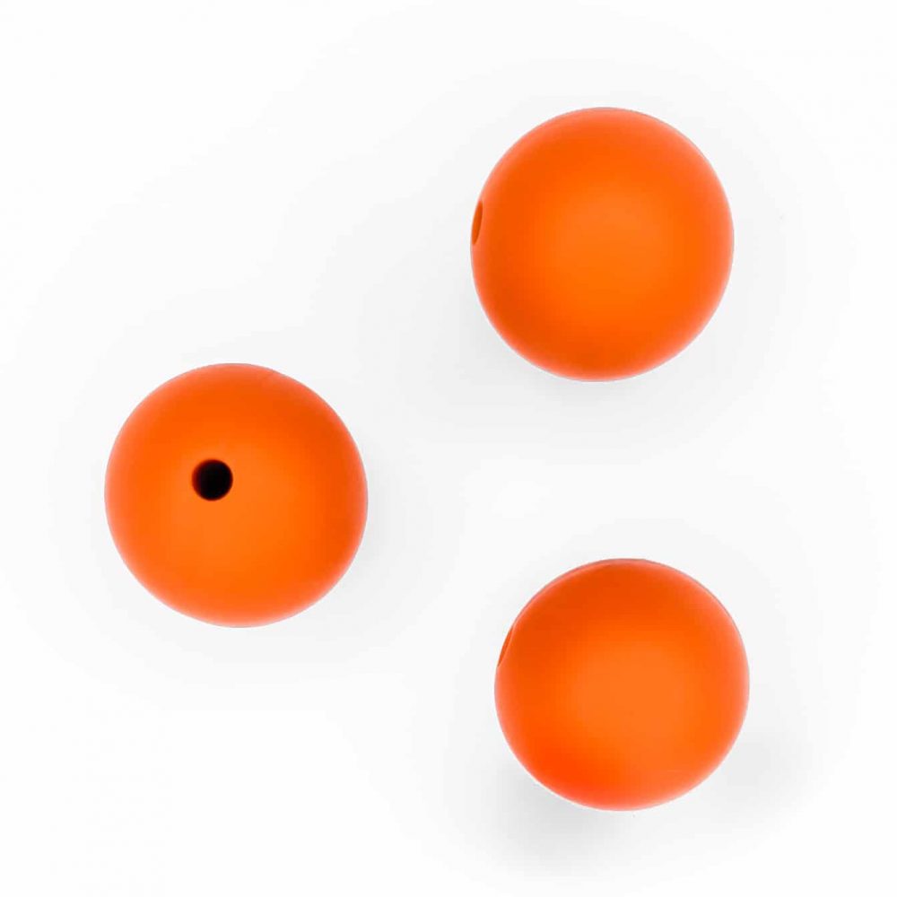 Siliconen kralen 15 mm oranje bpa vrij