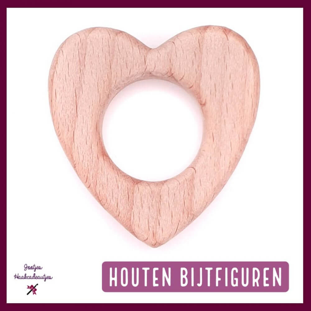 Houten bijtfiguren voor bijtring speenkoord baby veilig CE gecertificeerd