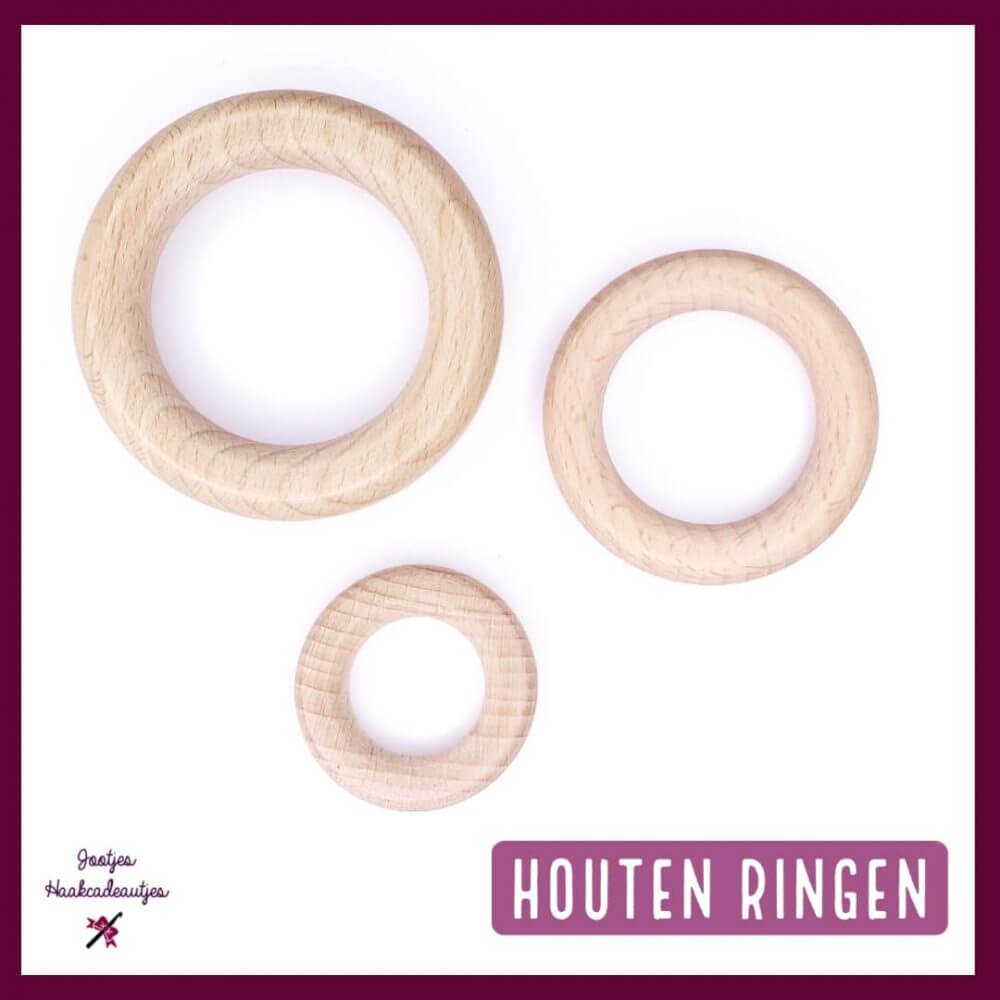 Houten ringen bijtring maken baby veilig