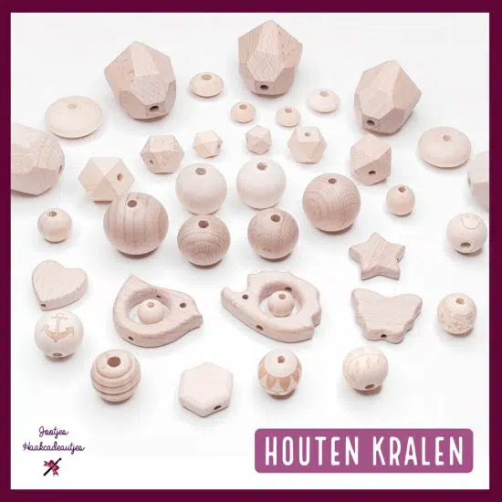 Houten kralen baby veilig CE-gecertificeerd bijtring speenkoord