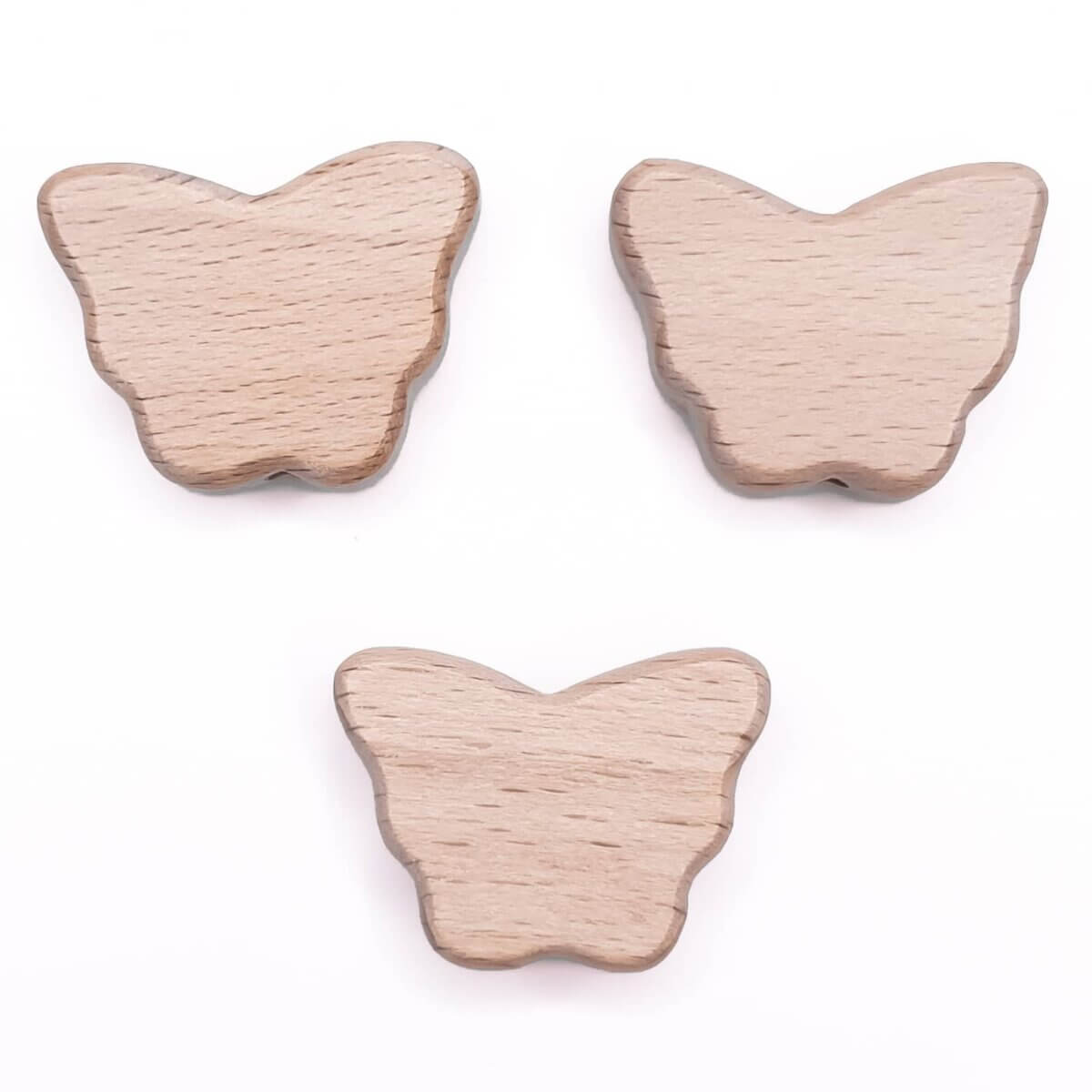 Wooden bead butterfly shape beech wood baby safe