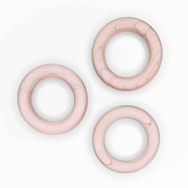 Holzringe 4,5 cm Buchenholz Baby sicher zertifiziert Buche