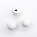 Silcon bead 12 mm speck white wholesale bag hanger with name make it yourself