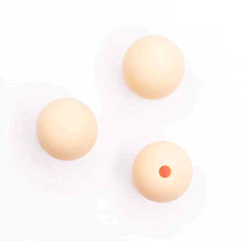 Make silicone bead 12 mm apricot bag pendant
