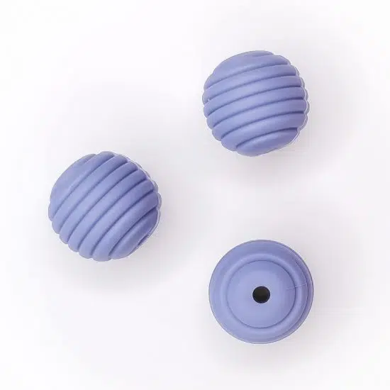 Siliconen kraal bpa vrij Honingraat 16 mm blauw paars