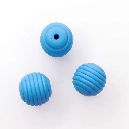 Siliconen kraal bpa vrij Honingraat 16 mm hemelsblauw