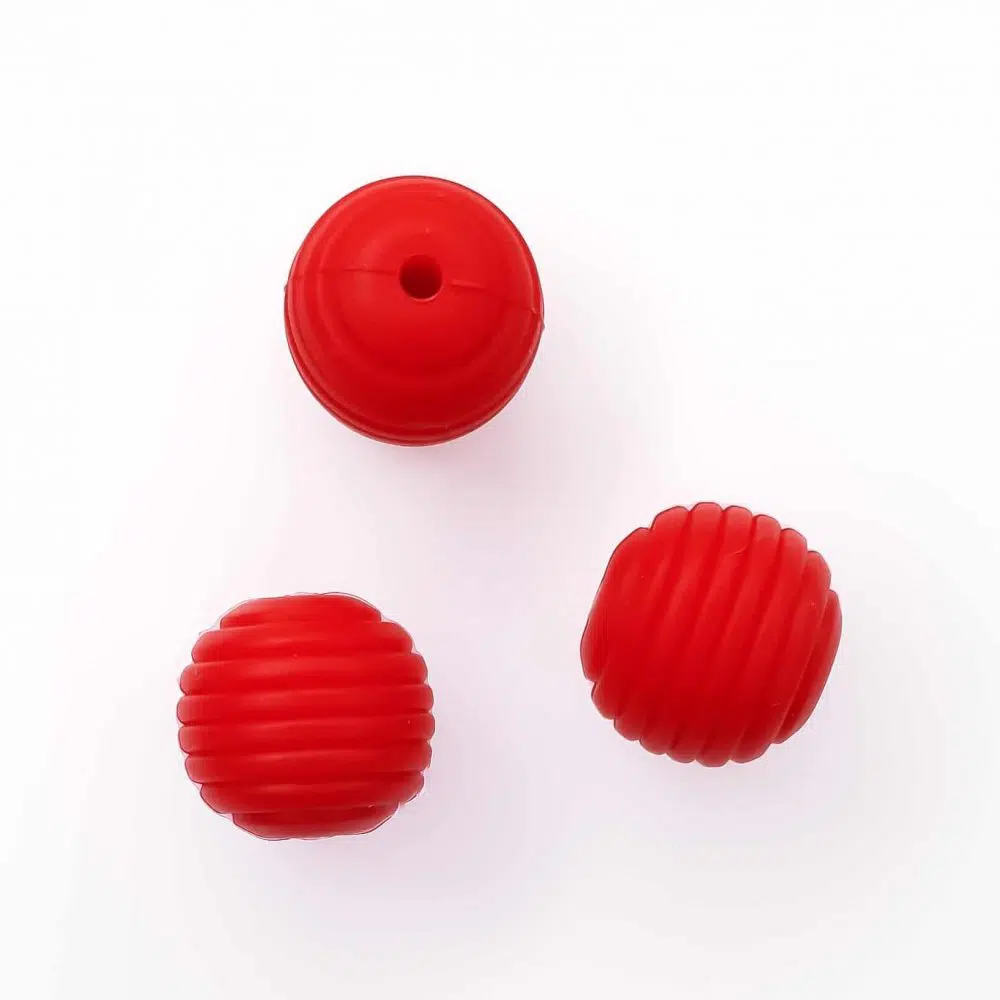 Siliconen kraal bpa vrij Honingraat 16 mm hot pepper