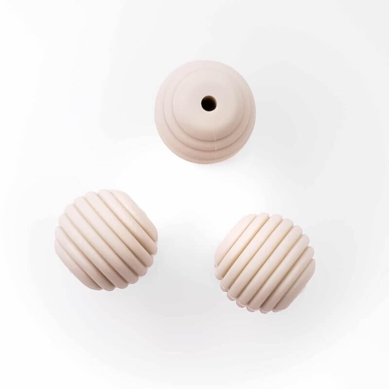 Silicone bead bpa free Honeycomb 16 mm old lace