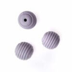 Silicone bead bpa free Honeycomb 16 mm warm medium gray