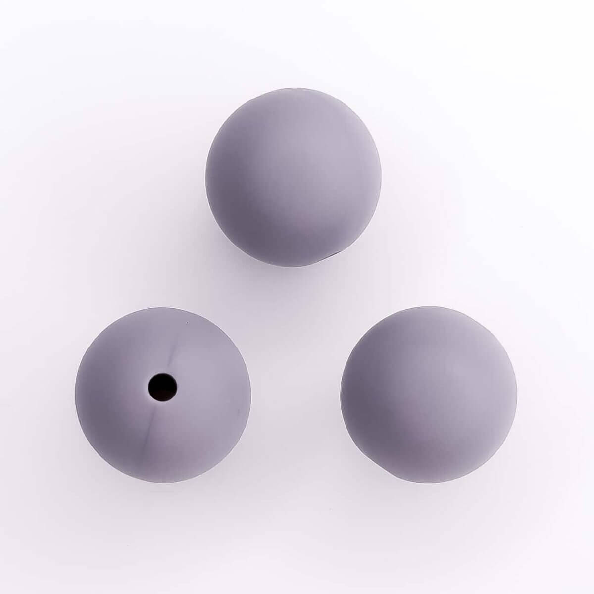 Silicone bead warm center gray bpa free 15 mm baby safe