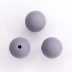 Silicone bead warm center gray bpa free 15 mm baby safe