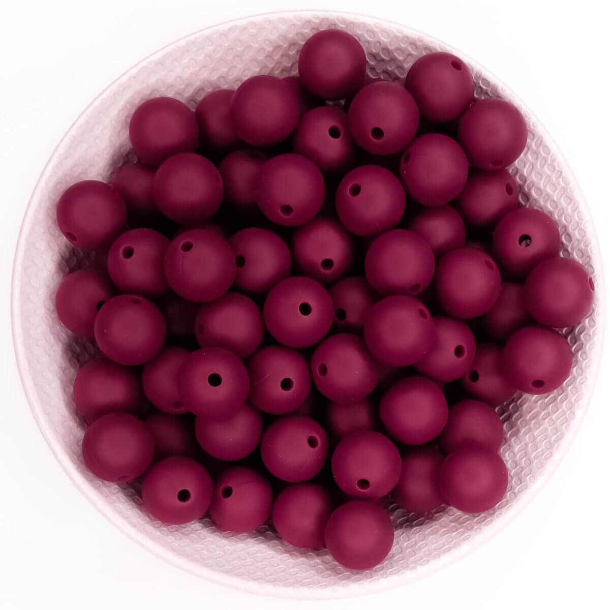 Silicone beads 12 mm berry red bpa free wholesale