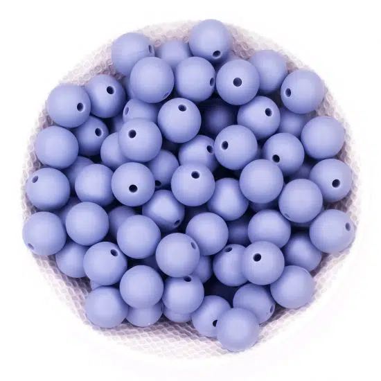 Siliconen kralen 12 mm blauw paars bpa vrij groothandel
