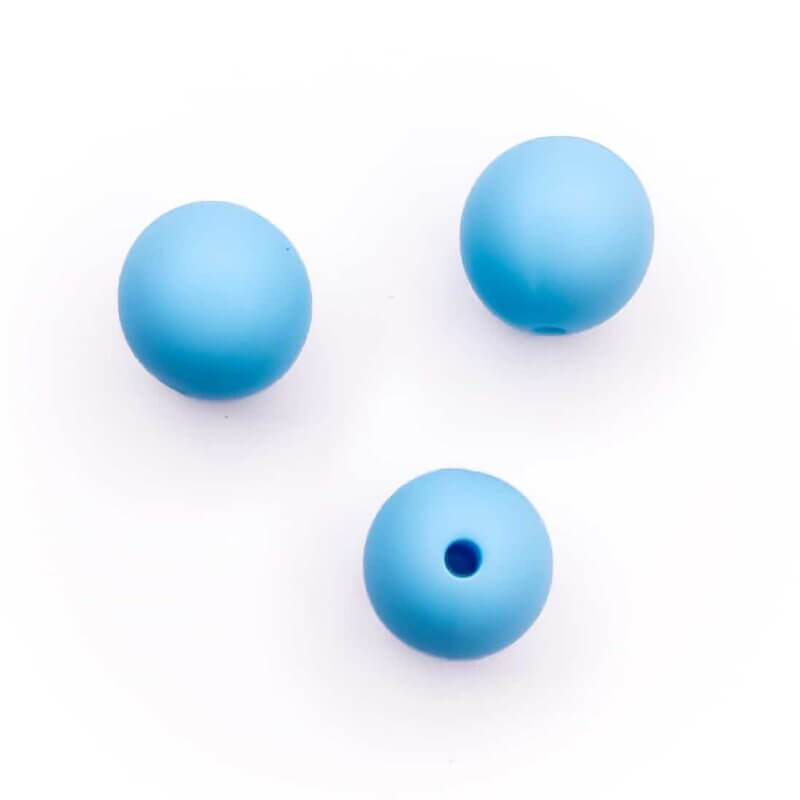Perles en silicone 12 mm bpa free baby safe dummy cord light sky blue