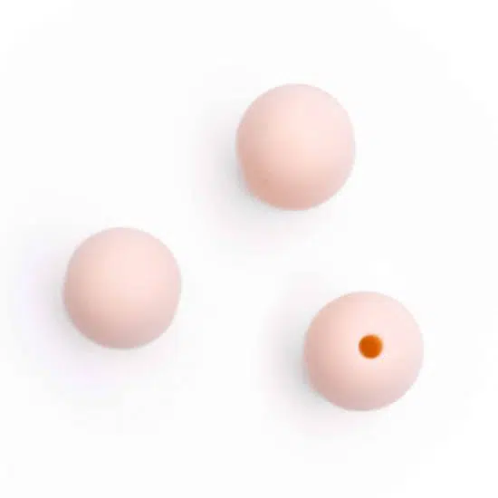 Siliconen kralen 12 mm bpa vrij baby veilig speenkoord licht perzik