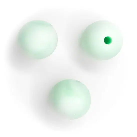 Siliconen kralen 12 mm bpa vrij baby veilig speenkoord mint groen swirl