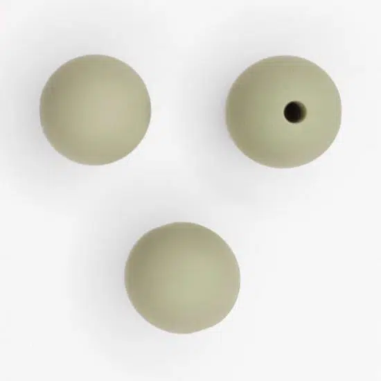 Siliconen kralen 12 mm bpa vrij baby veilig speenkoord pistache