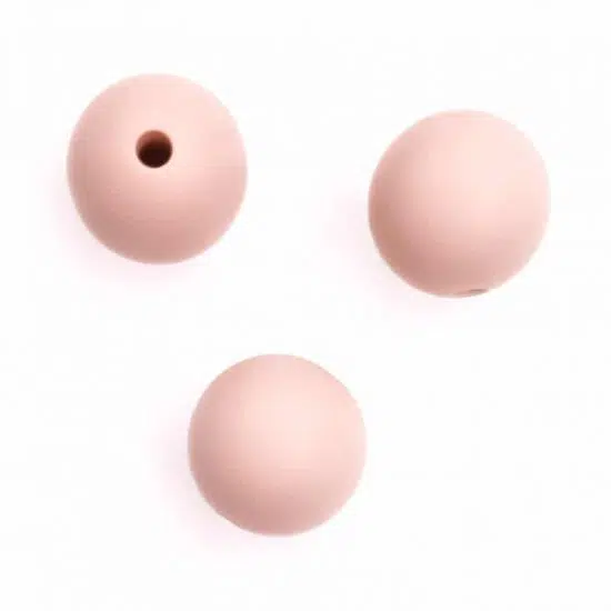 Siliconen kralen 12 mm bpa vrij baby veilig speenkoord poeder nude