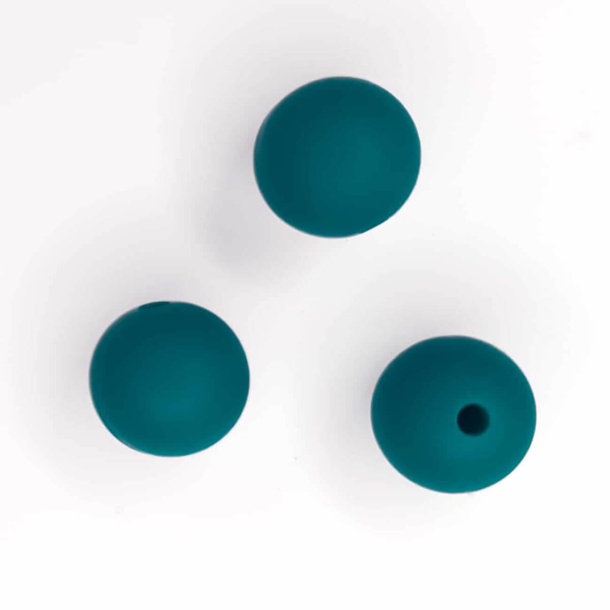 Siliconen kralen 12 mm bpa vrij baby veilig speenkoord teal blauw