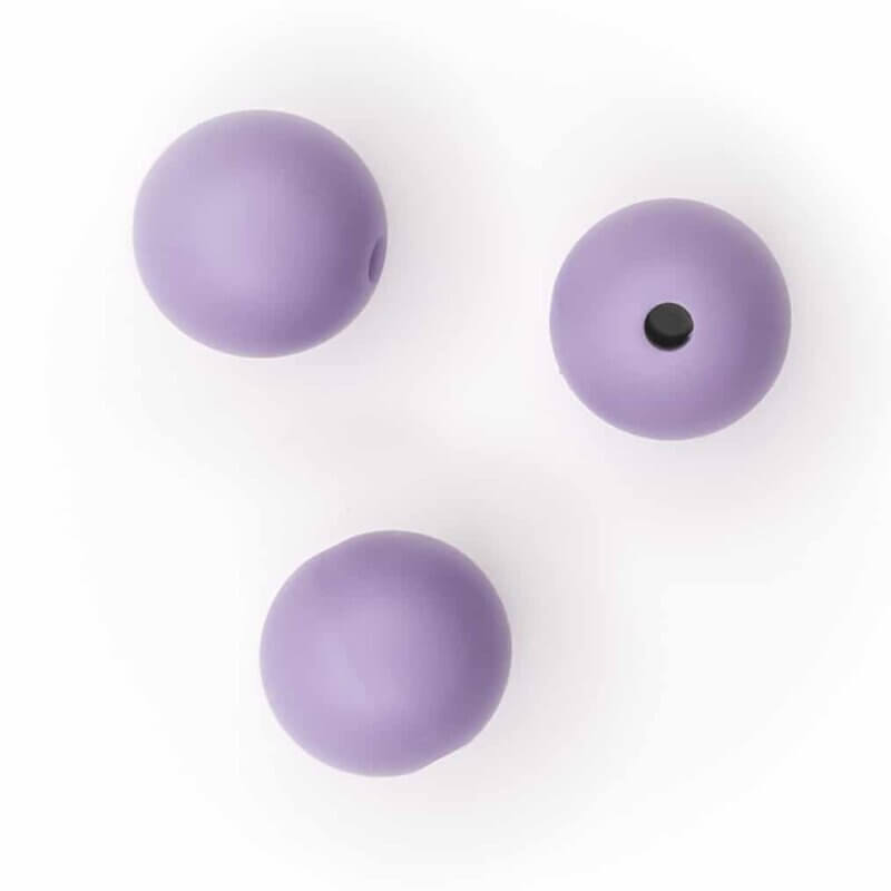 Perles de silicone 12 mm bpa free baby safe dummy cord violet