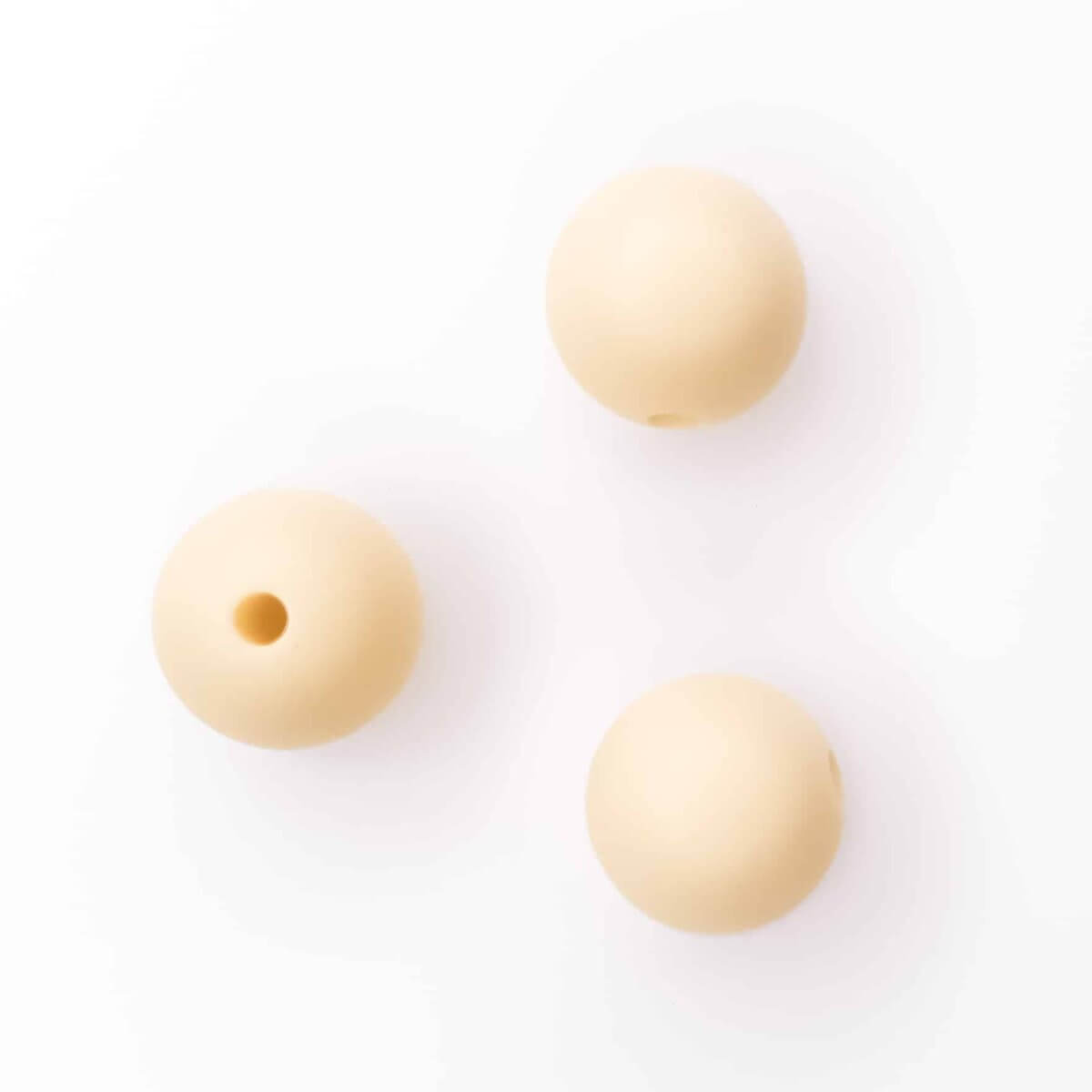 Perles de silicone 12 mm crème au beurre en gros bébé sûr