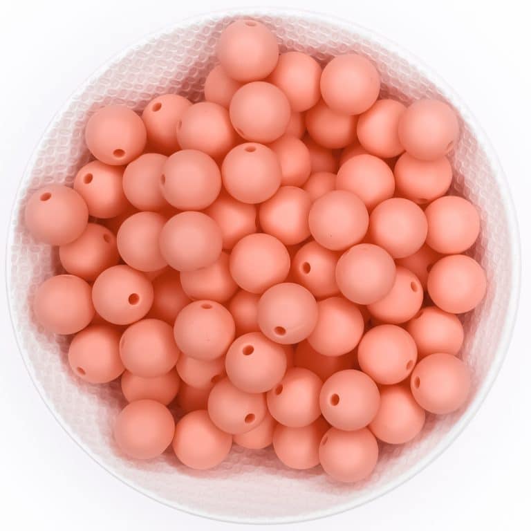 Siliconen kralen 12 mm cantaloupe bpa vrij groothandel