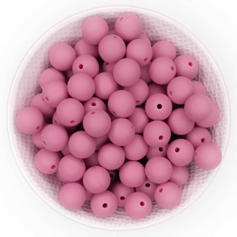 Perles de silicone 12 mm framboise bpa free wholesale