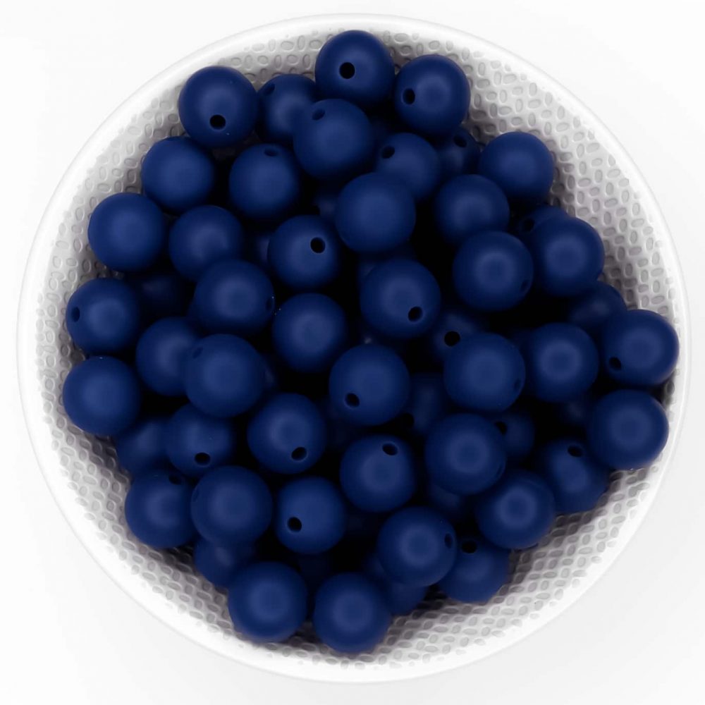 Siliconen kralen 12 mm navy blauw bpa vrij groothandel