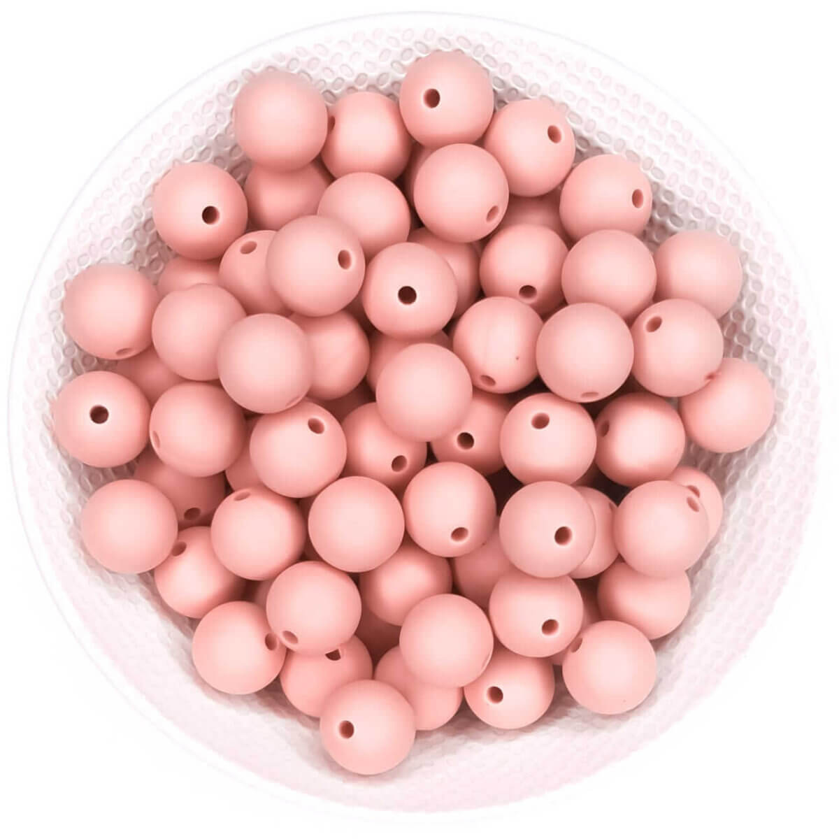 Silicone beads 12 mm peach nude bpa free wholesale