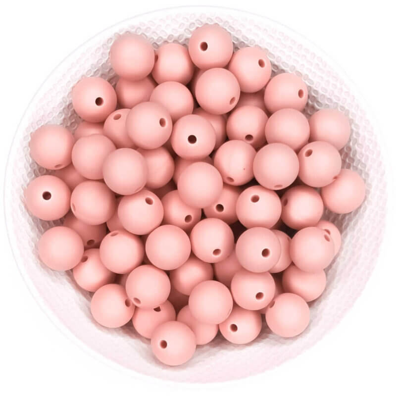 Perles en silicone 12 mm peach nude bpa free wholesale