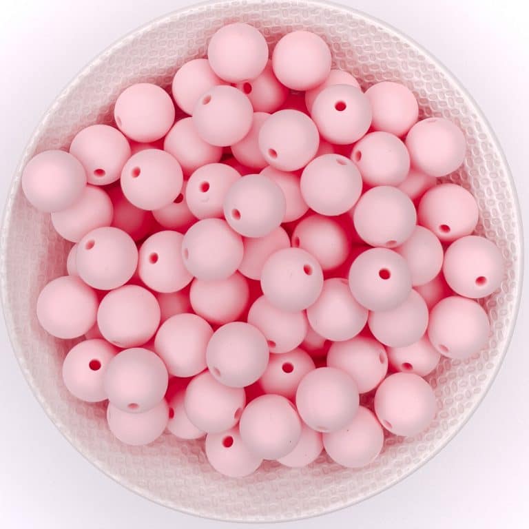 Perles en silicone 12 mm rose pêche bpa free wholesale