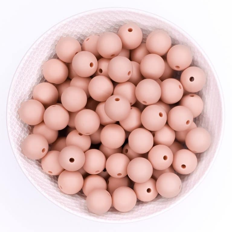 Silicone beads 12 mm powder nude bpa free wholesale