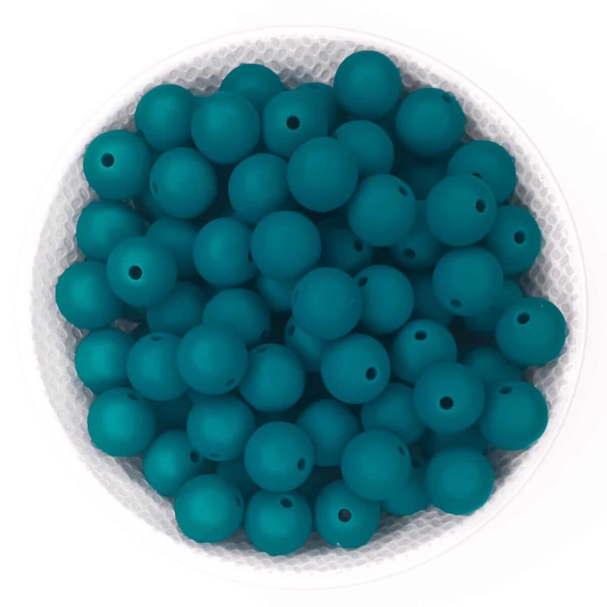 Siliconen kralen 12 mm teal blauw bpa vrij groothandel